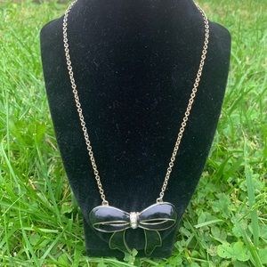 Black Bow Statement Necklace